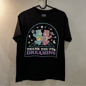 Care Bears Black and Pink Short Sleeve Tee with Dreamy Graphic